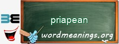WordMeaning blackboard for priapean